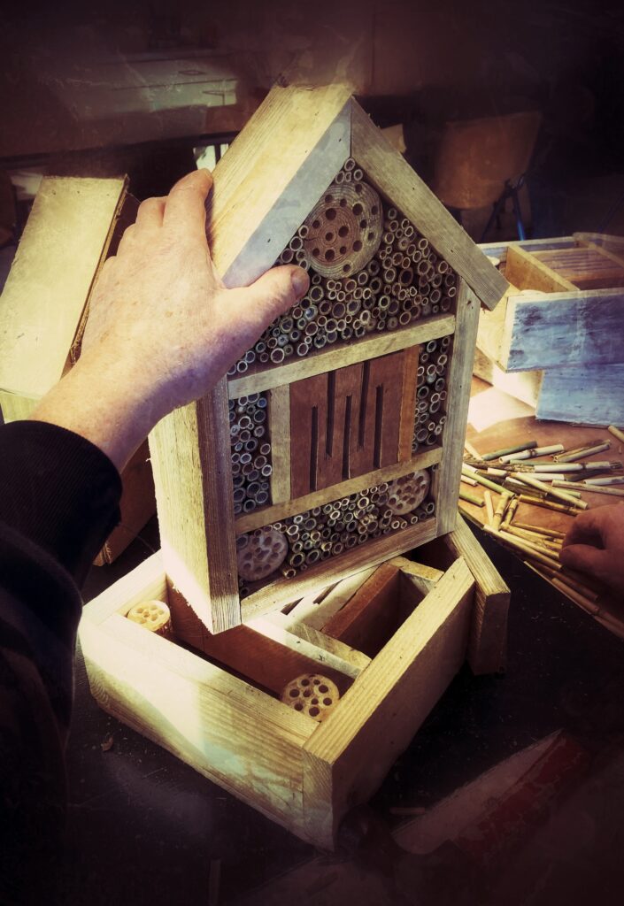 Hand made Bee hotels Boxtel