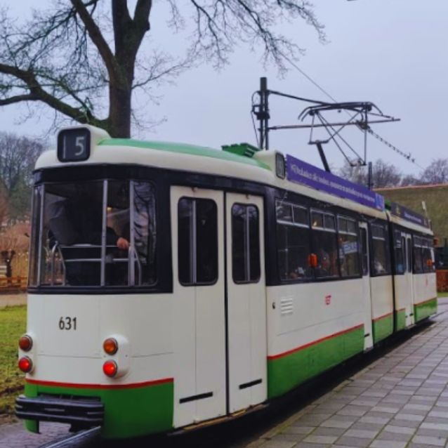 Dutch open air museum winter Tram